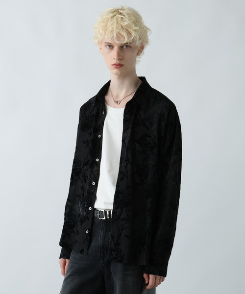 HARE（ハレ）の「ムラゾメブラーシャツ(HARE)（シャツ/ブラウス・メンズ・ブラック/グレー/レッド・FREE）」の14枚目の写真