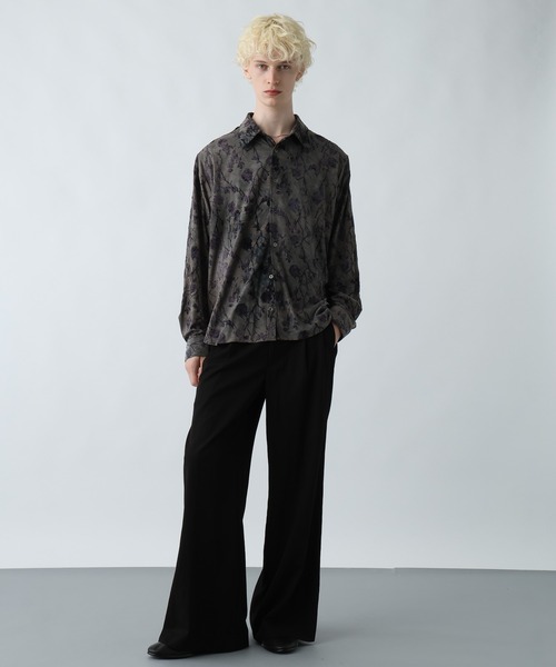 HARE（ハレ）の「ムラゾメブラーシャツ(HARE)（シャツ/ブラウス・メンズ・ブラック/グレー/レッド・FREE）」の6枚目の写真