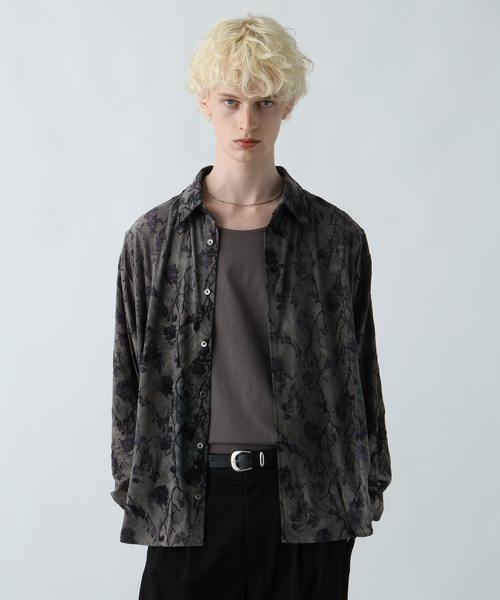 HARE（ハレ）の「ムラゾメブラーシャツ(HARE)（シャツ/ブラウス・メンズ・ブラック/グレー/レッド・FREE）」の16枚目の写真