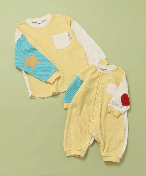 BREEZE(ブリーズ)の「【リンク/ジュニア対応】いろいろパッチワッフルロンT(Tシャツ/カットソー・キッズ・ブルー/オフホワイト/ブラック/レインボー/ピンク・110/100/90/80/140/130/120)」の12枚目の写真