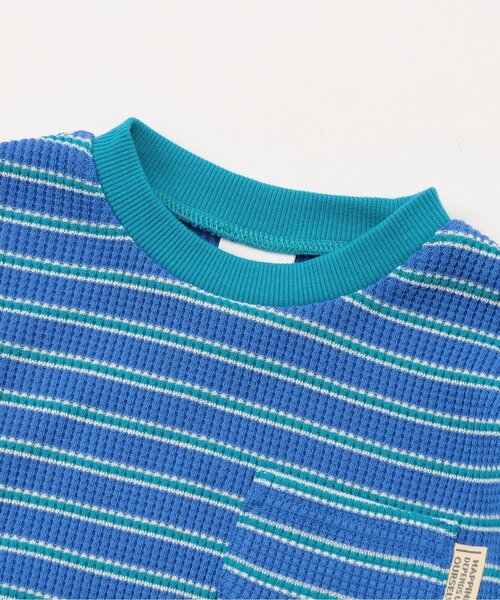 BREEZE(ブリーズ)の「【リンク/ジュニア対応】いろいろパッチワッフルロンT(Tシャツ/カットソー・キッズ・ブルー/オフホワイト/ブラック/レインボー/ピンク・110/100/90/80/140/130/120)」の16枚目の写真