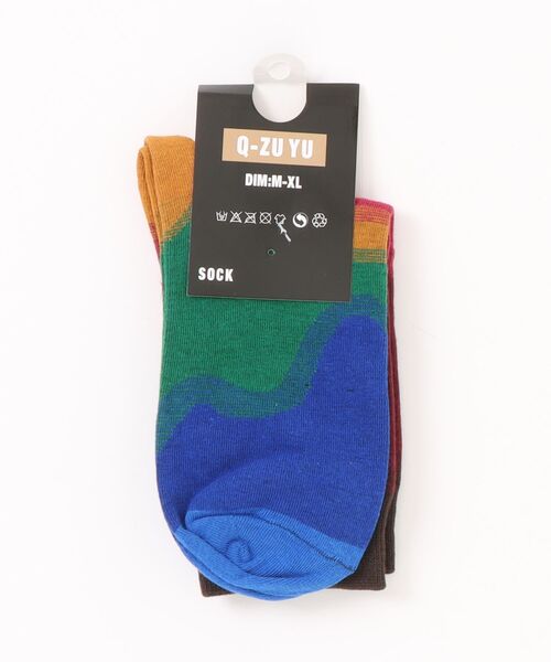 Burner（バーナー）の「【OKUOKU　0909】カラフル　ドット　抽象柄ソックス oku-socks-738984993663-3（ソックス/靴下・レディース・ブルー系その他/ワイン系/ブラック系その他・FREE）」の9枚目の写真