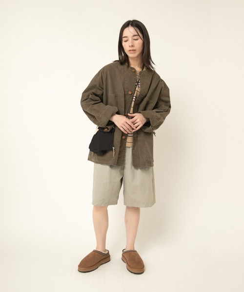 RNA-N（アールエヌエーエヌ）の「J2149 ノーカラービッグカバーオール（カバーオール・レディース・インディゴブルー/ブラック/オリーブ・FREE）」の15枚目の写真