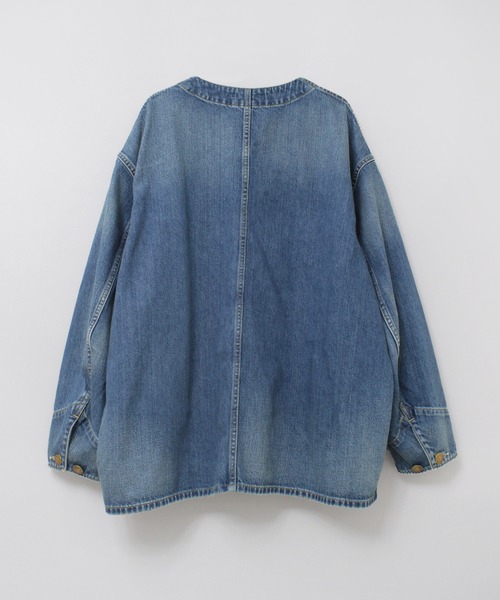 RNA-N（アールエヌエーエヌ）の「J2149 ノーカラービッグカバーオール（カバーオール・レディース・インディゴブルー/ブラック/オリーブ・FREE）」の12枚目の写真