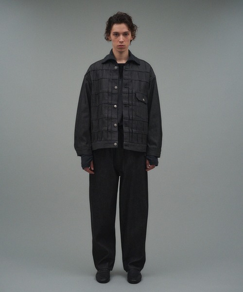 セール】onegravity / デニムトラッカー ノーカラージャケット（デニム