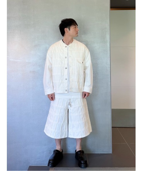 onegravity(ワングラビティ)の「onegravity / デニムトラッカー ノーカラージャケット(デニムジャケット・メンズ・チャコールグレー/ホワイト・MEDIUM/LARGE)」の21枚目の写真