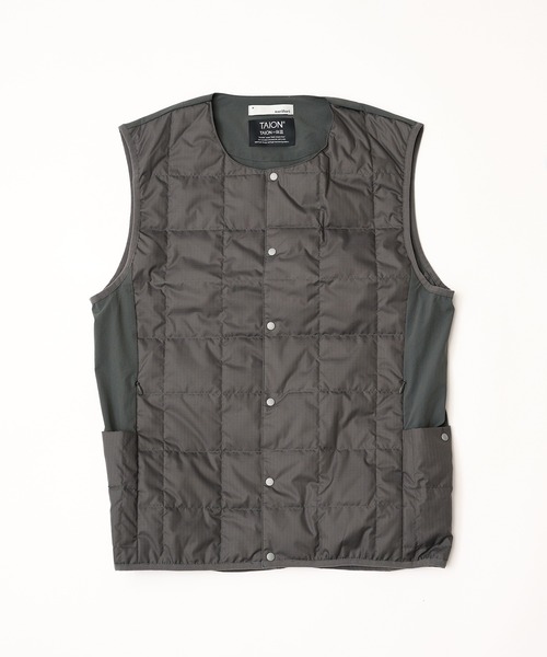 narifuri（ナリフリ）の「【narifuri】TAION サイドポケットインナーベスト NFTA-09（ベスト・レディース・ブラック/カーキ/チャコールグレー・S/M/L/XL）」の4枚目の写真
