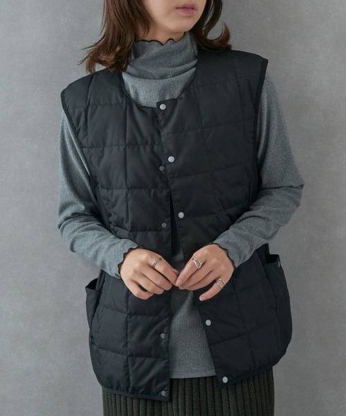 narifuri（ナリフリ）の「【narifuri】TAION サイドポケットインナーベスト NFTA-09（ベスト・レディース・ブラック/カーキ/チャコールグレー・S/M/L/XL）」の13枚目の写真