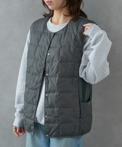 narifuri（ナリフリ）の「【narifuri】TAION サイドポケットインナーベスト NFTA-09（ベスト・レディース・ブラック/カーキ/チャコールグレー・S/M/L/XL）」の7枚目の写真