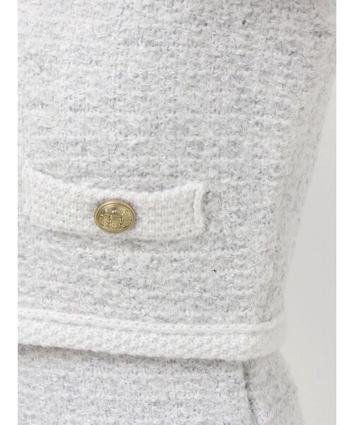 RESEXXY(リゼクシー)の「ノーカラーニットショートジャケット【セットアップ着用可能】(ノーカラージャケット・レディース・グレー/ブラック/ホワイト・FREE)」の15枚目の写真