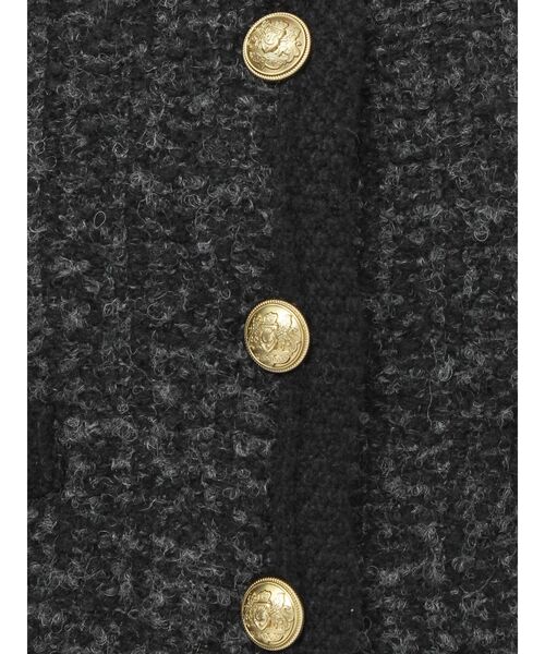 RESEXXY(リゼクシー)の「ノーカラーニットショートジャケット【セットアップ着用可能】(ノーカラージャケット・レディース・グレー/ブラック/ホワイト・FREE)」の20枚目の写真