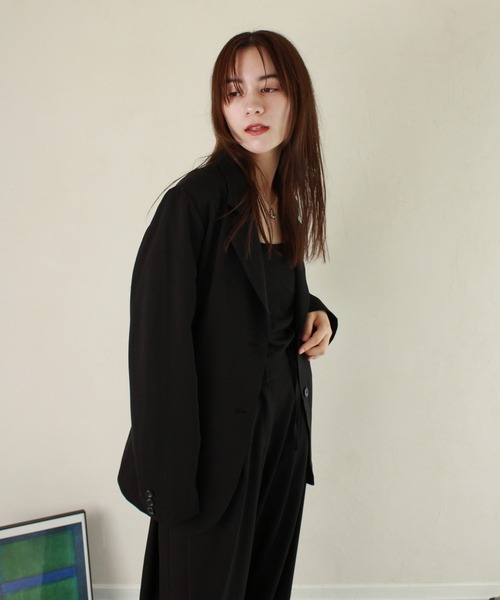 セール】【セットアップ着用可能】ベルテッドテーラードジャケット