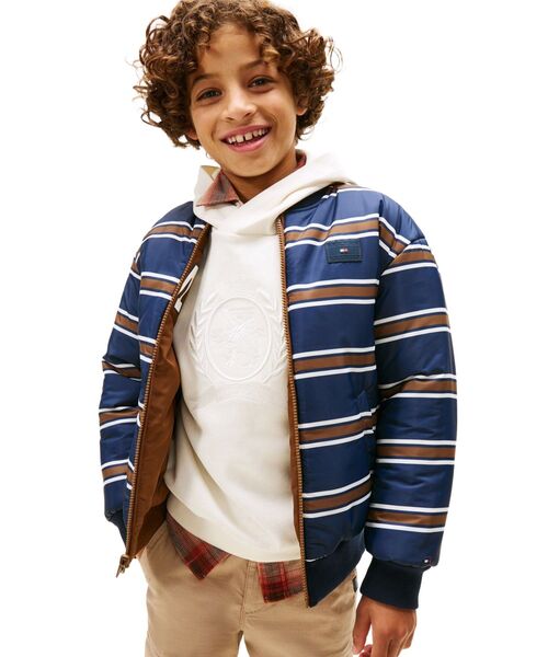 TOMMY HILFIGER（トミーヒルフィガー）の「BOYS リバーシブルボンバージャケット（ブルゾン・キッズ・ブラウン系その他・140cm/160cm/130cm/150cm）」の5枚目の写真