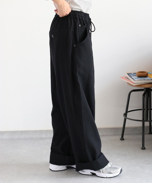 cepo(セポ)の「〈セットアップ対応〉カルゼイージーワイドテーパードパンツ(その他パンツ・レディース・キャメル/ブラック・M)」の18枚目の写真