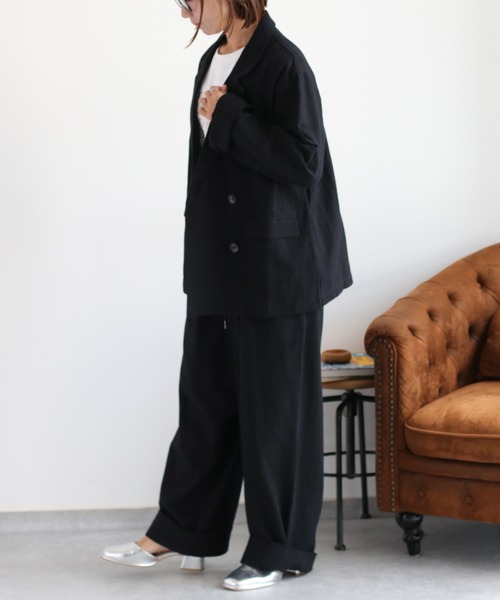 cepo(セポ)の「〈セットアップ対応〉カルゼイージーワイドテーパードパンツ(その他パンツ・レディース・キャメル/ブラック・M)」の7枚目の写真