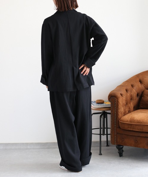 cepo(セポ)の「〈セットアップ対応〉カルゼイージーワイドテーパードパンツ(その他パンツ・レディース・キャメル/ブラック・M)」の6枚目の写真