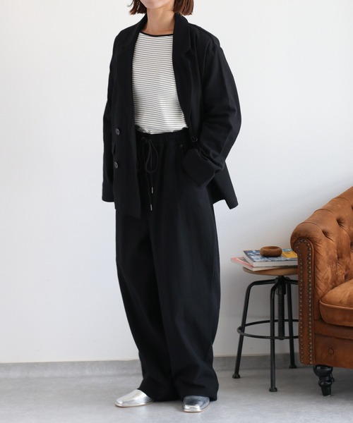 cepo(セポ)の「〈セットアップ対応〉カルゼイージーワイドテーパードパンツ(その他パンツ・レディース・キャメル/ブラック・M)」の3枚目の写真