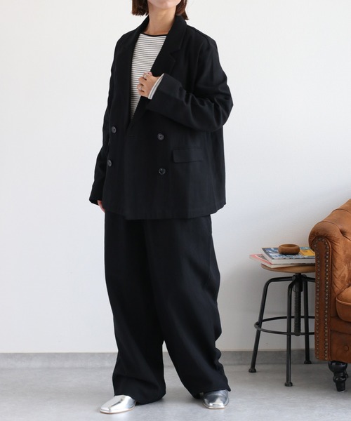 cepo(セポ)の「〈セットアップ対応〉カルゼイージーワイドテーパードパンツ(その他パンツ・レディース・キャメル/ブラック・M)」の8枚目の写真