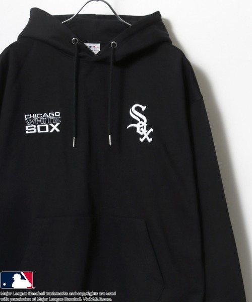 MLB（メジャーリーグベースボール）の「2025AW MLB/メジャーリーグベースボール  オーバーサイズ 裏起毛 ワッペン刺繍 チームロゴ プルオーバーパーカー フーディー レディース メンズ（パーカー・メンズ・アッシュグレー/ブラック/ネイビー/ブラウン・M/L/LL）」の2枚目の写真