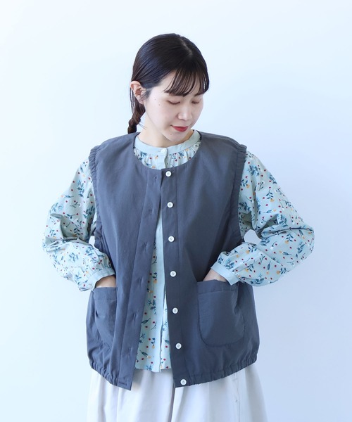 ビュルデサボン　100/-ブロード EDODAKI 中綿ベスト 100/-ブロード EDODAKI 中綿ベスト（ダウンベスト）｜bulle de savon