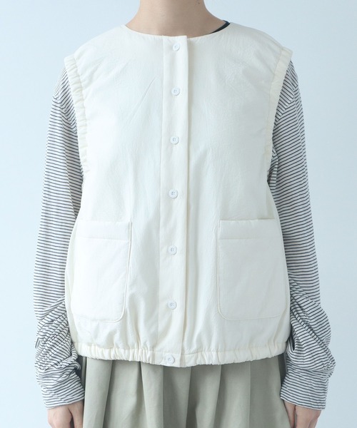 ビュルデサボン　100/-ブロード EDODAKI 中綿ベスト 100/-ブロード EDODAKI 中綿ベスト（ダウンベスト）｜bulle de savon