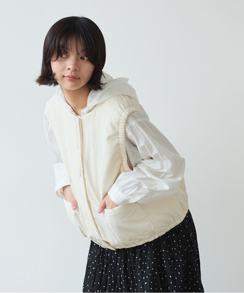 100/-ブロード EDODAKI 中綿ベスト（ダウンベスト）｜bulle de savon