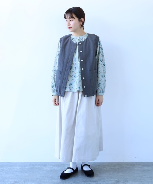 100/-ブロード EDODAKI 中綿ベスト（ダウンベスト）｜bulle de savon