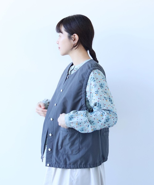 100/-ブロード EDODAKI 中綿ベスト（ダウンベスト）｜bulle de savon