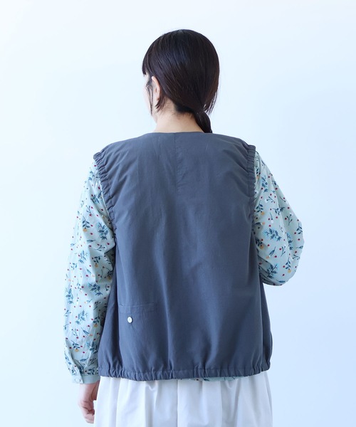 100/-ブロード EDODAKI 中綿ベスト（ダウンベスト）｜bulle de savon