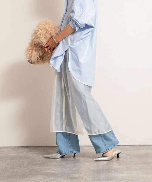 NOLLEY’S(ノーリーズ)の「【MAQWEL/マクウェル】ウォッシャブルオーガンジースカート(スカート・レディース・オフホワイト/ブラック・FREE)」の7枚目の写真