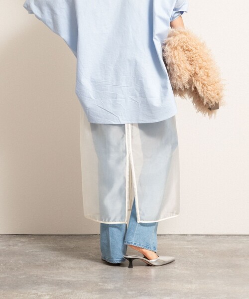 NOLLEY’S(ノーリーズ)の「【MAQWEL/マクウェル】ウォッシャブルオーガンジースカート(スカート・レディース・オフホワイト/ブラック・FREE)」の8枚目の写真