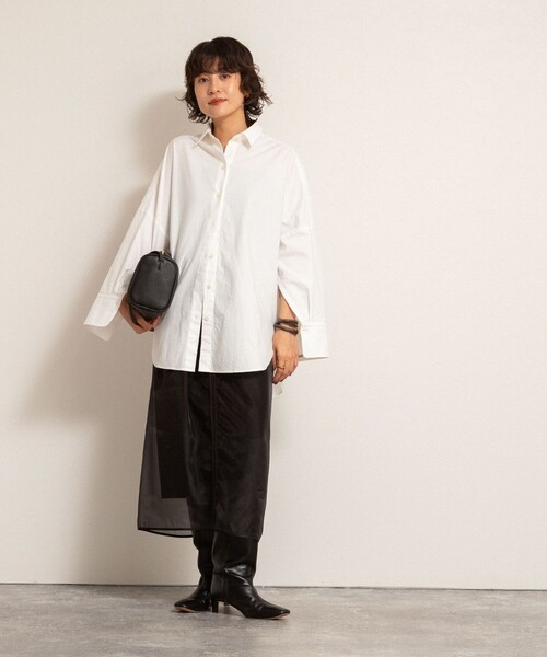 NOLLEY’S(ノーリーズ)の「【MAQWEL/マクウェル】ウォッシャブルオーガンジースカート(スカート・レディース・オフホワイト/ブラック・FREE)」の9枚目の写真