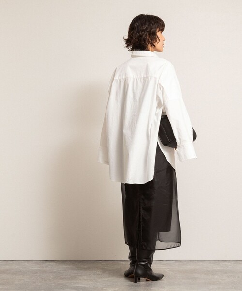 NOLLEY’S(ノーリーズ)の「【MAQWEL/マクウェル】ウォッシャブルオーガンジースカート(スカート・レディース・オフホワイト/ブラック・FREE)」の10枚目の写真