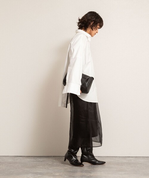 NOLLEY’S(ノーリーズ)の「【MAQWEL/マクウェル】ウォッシャブルオーガンジースカート(スカート・レディース・オフホワイト/ブラック・FREE)」の11枚目の写真