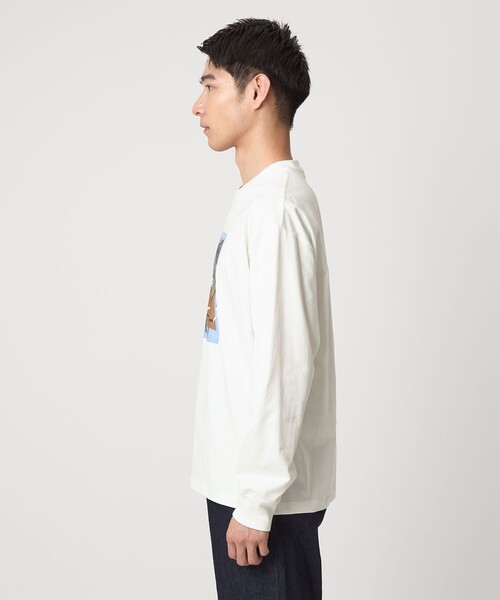 green label relaxing（グリーンレーベルリラクシング）の「＜Phospho Graphica＞グラフィック ロングスリーブ Tシャツ（Tシャツ/カットソー・メンズ・ホワイト/その他1/ブラック・L/S/M）」の8枚目の写真