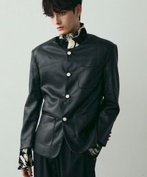 Shoowtime(VE^C)No Collar Leather Jacket / m[J[U[WPbg(m[J[WPbg)