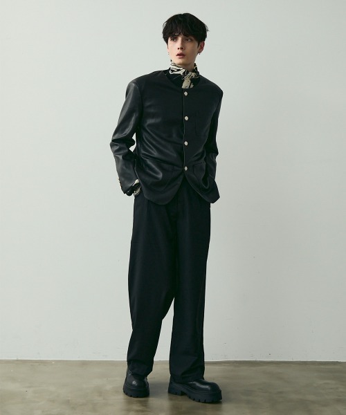 Shoowtime(ショウタイム)の「No Collar Leather Jacket / ノーカラーレザージャケット(ノーカラージャケット・メンズ・ブラック・MEDIUM/LARGE/X-LARGE)」の17枚目の写真