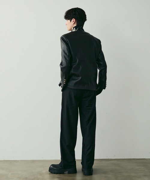 Shoowtime(ショウタイム)の「No Collar Leather Jacket / ノーカラーレザージャケット(ノーカラージャケット・メンズ・ブラック・MEDIUM/LARGE/X-LARGE)」の21枚目の写真