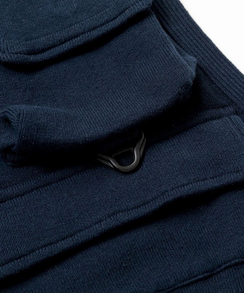 meanswhile ベスト Knit Luggage Vest / BLACK Cotton Knit Luggage Vest/Bone | meanswhile