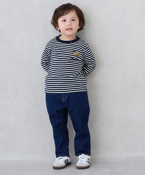 petit main（プティマイン）の「わんぱくテーパードパンツ（その他パンツ・キッズ・ベージュ/ブルー/ブラウン/キナリ/ネイビー/グレー/ストライプ/グリーン・120cm/100cm/110cm/90cm/80ｃｍ/130cm）」の10枚目の写真