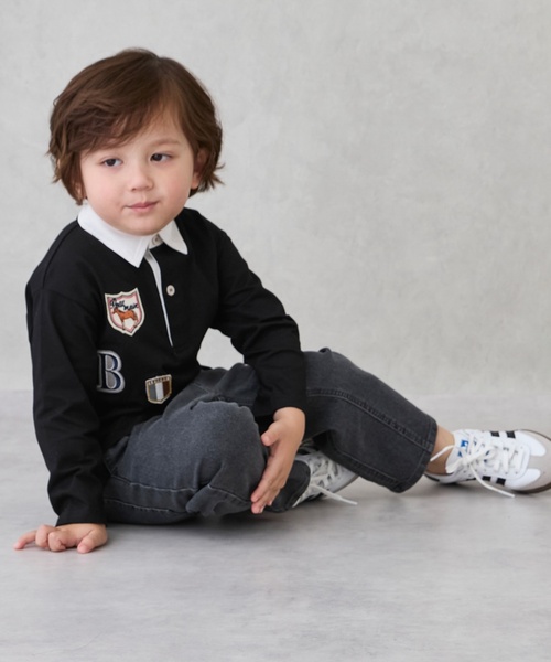 petit main（プティマイン）の「わんぱくテーパードパンツ（その他パンツ・キッズ・ベージュ/ブルー/ブラウン/キナリ/ネイビー/グレー/ストライプ/グリーン・120cm/100cm/110cm/90cm/80ｃｍ/130cm）」の12枚目の写真