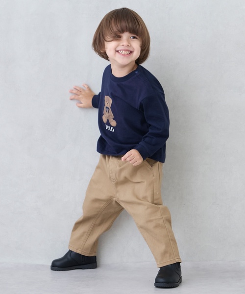 petit main（プティマイン）の「わんぱくテーパードパンツ（その他パンツ・キッズ・ベージュ/ブルー/ブラウン/キナリ/ネイビー/グレー/ストライプ/グリーン・120cm/100cm/110cm/90cm/80ｃｍ/130cm）」の14枚目の写真