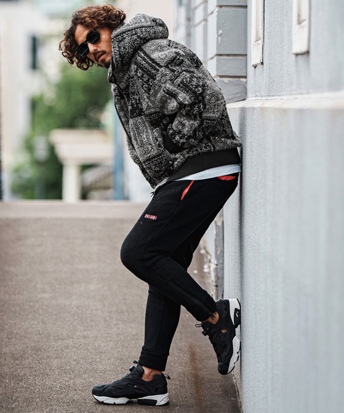 felkod(フィルコッド)の「mj11045-Bandana Pattern Boa Hooded Blouson フーデッドブルゾン(F25F010)(ブルゾン・メンズ・ホワイト/ブラック×グレー・S/M/L)」の6枚目の写真