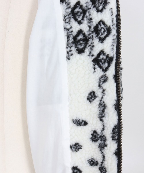 felkod(フィルコッド)の「mj11045-Bandana Pattern Boa Hooded Blouson フーデッドブルゾン(F25F010)(ブルゾン・メンズ・ホワイト/ブラック×グレー・S/M/L)」の15枚目の写真