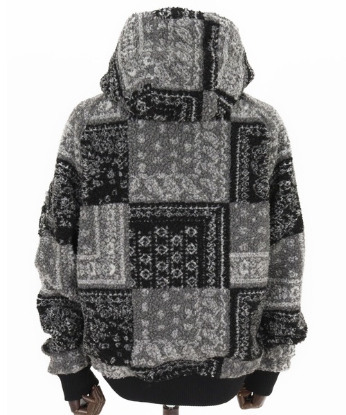 felkod フィルコッド ペイズリー ブルゾン 完売品 Мサイズ mj11045-Bandana Pattern Boa Hooded Blouson フーデッドブルゾン