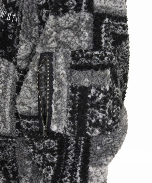 felkod(フィルコッド)の「mj11045-Bandana Pattern Boa Hooded Blouson フーデッドブルゾン(F25F010)(ブルゾン・メンズ・ホワイト/ブラック×グレー・S/M/L)」の20枚目の写真