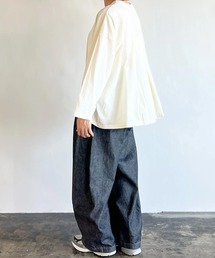 HARVESTY（ハーベスティ）の「HARVESTY / ハーベスティー BACK PLEATS L/S TEE ORGANIC COTTON JERSEY オーガニックコットン バックプリーツ 長袖Tシャツ（Tシャツ/カットソー）」