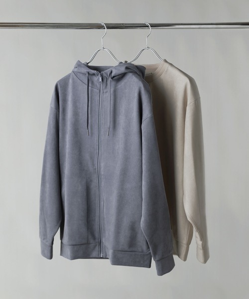 LIL VENDARS(リルヴェンダース)の「Buyer's Select/フェイクスウェードクルーネックトレーナー(スウェット・メンズ・ライトグレー/ブルー/アイボリー/スミクロ・M/L/LL)」の12枚目の写真