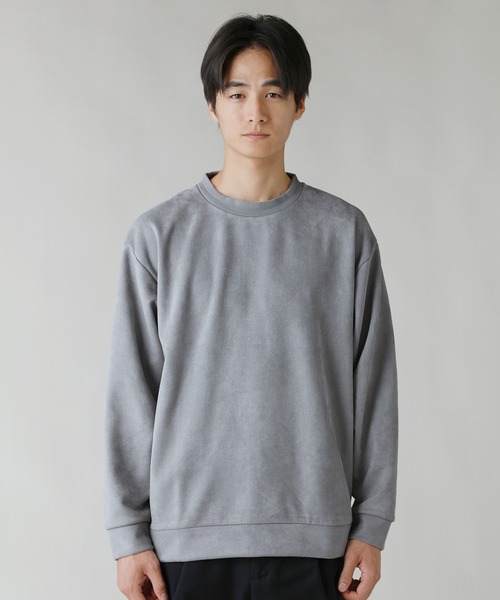 LIL VENDARS(リルヴェンダース)の「Buyer's Select/フェイクスウェードクルーネックトレーナー(スウェット・メンズ・ライトグレー/ブルー/アイボリー/スミクロ・M/L/LL)」の14枚目の写真