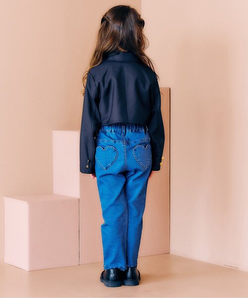 apres les cours(アプレレクール)の「【ジュニア対応】ハートポケットブレザー(テーラードジャケット・キッズ・ネイビー/チェック・100/120/140)」の13枚目の写真